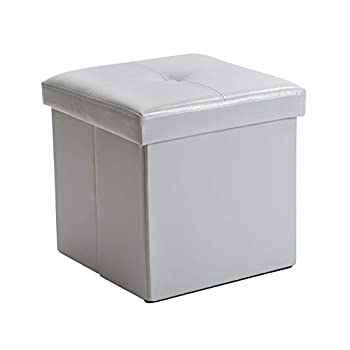 【中古】【輸入品・未使用】Simplify Folding Storage Ottoman%カンマ% Toy Box Chest%カンマ% Faux Leather%カンマ%Tufted Padded Seating%カンマ% Bench%カンマ% Foot Rest%カンマ% Stool%カン