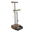 【中古】【輸入品・未使用】umbra アクセサリー収納 PILLAR JEWELRY STAND(ピラー ジュエリースタンド) ブラック/ウォルナット