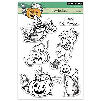 【中古】【輸入品・未使用】Penny Black 30-318 Bewitched Transparent Decorative Rubber Stamp Set [並行輸入品]