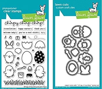 【中古】【輸入品 未使用】Lawn Fawn Chirpy Chirp Chirp Clear Stamp and Die Set by Lawn Fawn