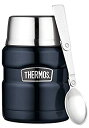 【中古】【輸入品・未使用】Thermos サーモス ステンレスキング フードジャー 0.45L 保温性、保冷性(ネイビー) [並行輸入品]