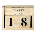 【中古】【輸入品・未使用】Wood Perpetual Calendar