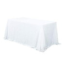 【中古】【輸入品・未使用】(White) - TRLYC 150cm x 300cm Rectangular Sequin Tablecloth White