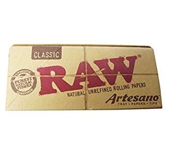 【中古】【輸入品・未使用】RAW Artesano Classic King Size Slim ペーパー、TIPS、トレイセット 110mm [並行輸入品]