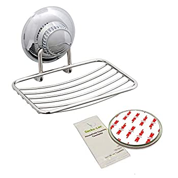 【中古】【輸入品・未使用】Gecko-Loc Rustproof Vacuum Suction Soap Dish Holder for Shower or Bath%カンマ% Sponge Holder Sink Organiser - Easy Installation and No Dri