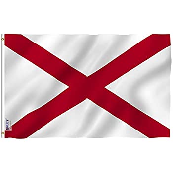 楽天ムジカ＆フェリーチェ楽天市場店【中古】【輸入品・未使用】Anley フライブリーズ 3X5 フット ステート ポリエステル旗-鮮やかな色とUVフェード 耐性 -キャンバス ヘッダーとダブル ステッチ アラバマ・ア