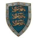 【中古】【輸入品・未使用】Pacific Giftware 中世の三つのライオンの紋章 壁彫刻 装飾