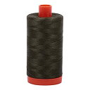 【中古】【輸入品・未使用】Aurifil Mako コットン糸 無地 50wt 1422ヤード ダークグリーン
