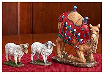 【中古】【輸入品・未使用】Three Kings Gifts Kneeling Camel and Two Awassi Sheep - For 25cm Re...