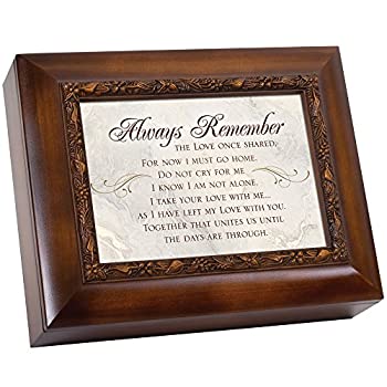 yÁzyAiEgpz(Always Remember) - Remember the Love Do Not Cry 20cm x 10cm Wood Finish Ashes Memorial Urn Box