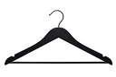 【中古】【輸入品 未使用】NAHANCO 20217WBBHHU Wooden Suit Hangers - Line - 17 ダブルクォーテ Low Gloss Black with Black Hook (Pack of 25) 141［並行輸入］