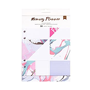 【中古】【輸入品・未使用】American Crafts マーブル クラッシュメモリープランナー32ピース イベントインサート コラージュ