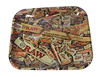 【中古】【輸入品・未使用】RAW ロウ ローリングトレイ RAW MIXデザイン ラージサイズ Rolling Tray Metal Large たばこトレー [並行輸入品]