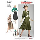 【中古】【輸入品・未使用】Simplicity US8462U5 1940年代ファッション レディース ヴィンテージブラウス ボレロ スカート裁縫パターン サイズ16-24