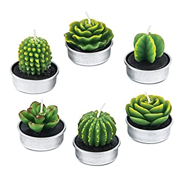 【中古】【輸入品 未使用】AMASKY Cactus Tealight Candles カンマ Handmade Delicate Succulent Cactus Candles for Valentine 039 s Day Birthday Party Wedding Spa Home Deco