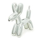 【中古】【輸入品・未使用】Humans Balloon Dog Money Bank ユニークなセラミック製貯金箱 高光沢仕上げ シルバー