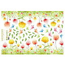 【中古】【輸入品・未使用】ウォールステッカー フラワー 花 キッチン トイレ 植物 ステッカー カフェ 緑 グリーン フェンス 壁紙 北欧 シール アクセント ...
