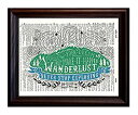 【中古】【輸入品・未使用】タイポグラフィ???Wanderlust???辞書アートプリント