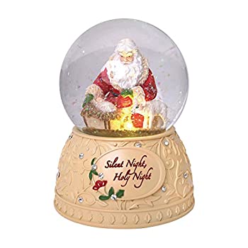 【中古】【輸入品・未使用】Enesco 6001401 クリスマスハート サイレントナイト スノーグローブ ウォーターフォール 5.71インチ マルチカラー