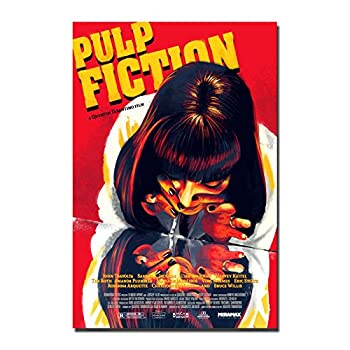 【中古】【輸入品 未使用】パルプフィクション小説ポスター映画ムービービンテージアートシルクポスター 24x36inch Uma Thurman 並行輸入品