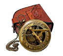 【中古】【輸入品・未使用】S Handicrafts アンティーク スチームパンク 真鍮 リストウォッチ サンダル コモンマス サンダイヤル腕時計 レザーベルト付き サンダイヤル付き