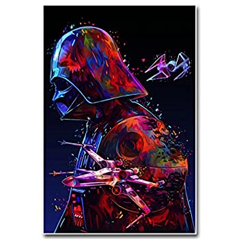 【中古】【輸入品・未使用】ダースベイダースターウォーズVIIクラシック作品アートシルクポスター 24x3..