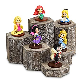 【中古】【輸入品・未使用】Mooca 木製六角ライザー 6個 ジュエリーやアクセサリーディスプレイスタン..