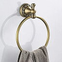 【中古】【輸入品・未使用】BATHSIR アンティーク真鍮タオルリング バスルームハンドタオルホルダー 壁マウント ラウンドタオルラック ヴィンテージ彫刻