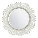 【中古】【輸入品・未使用】Stonebriar White Decorative Metal Lace Beveled Mirror for Wall with...