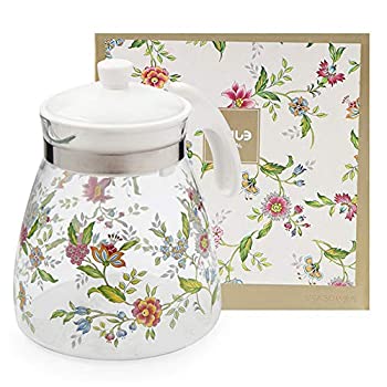 インテリア・寝具・収納, その他 Ejiry Floral Glass Teakettle Borosilicate Glass Tea Pot 1.6L 