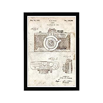 【中古】【輸入品・未使用】Wynwood Studio Entertainment and Hobbies Framed Wall Art Prints 'Cazin Design for a Camera 1940 Parchment' Photography Home Decor%カンマ%