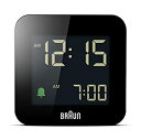 【中古】【輸入品・未使用】Braun デジタル旅行用目覚まし時計 スヌーズ付き コンパクトサイズ ネガティブLCDディスプレイ クイックセット クレセンンドビー...