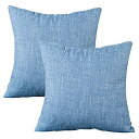 【中古】【輸入品・未使用】クッションカバー 亜麻布 45×45cm 2枚セット おしゃれ 和風 ソファ 背当て 枕カバー 座布団カバー 四季通用 ソファークッシ...