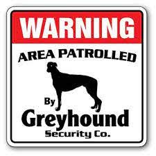 【中古】【輸入品・未使用】Warning ドッグセキュリティーボード 犬がいます 猛犬注意 看板 (グレイハ..