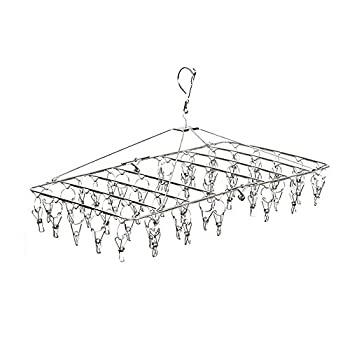 【中古】【輸入品・未使用】サンパーシー ピンチ ハンガー ステンレス製 52ピンチ 360度回転可能 収納 フック 洗濯 物干し [並行輸入品]