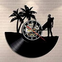 【中古】【輸入品・未使用】SZG ハワイの壁時計パーソナライズされたサーフィンビニールレコードLP時計壁時計サーフボードビーチカスタムヴィンテージ時計サーファーギフト