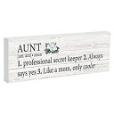 【中古】【輸入品・未使用】Elanze Designs Best Aunt Ever アンティークホワイト 8x3 木製装飾テーブルトップサイン 飾り板