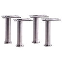 【中古】【輸入品・未使用】IKEA - CAPITA 脚、ステンレススチール製 6 1/4 - 6 3/4インチ (X4)(3)