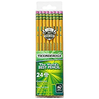 【中古】【輸入品 未使用】Dixon Ticonderoga Wood-Cased 2 Pencils カンマ Box of 24 カンマ Yellow (13924)