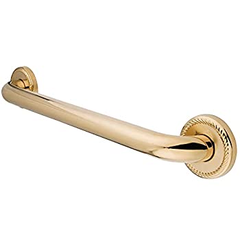 【中古】【輸入品・未使用】Kingston Brass DR814122 Designer Trimscape Laurel Decor 12-Inch Grab Bar with 1.25-Inch Outer Diameter%カンマ% Polished Brass by Kingston