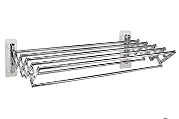 【中古】【輸入品・未使用】可変長双方向伸縮式壁掛け式折りたたみ式タオル掛けタオルハンガー タオル..