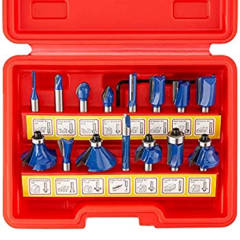 【中古】【輸入品 未使用】Hiltex 10100 Tungsten Carbide Router Bit Set カンマ 15 Piece by Ridgerock Tools Inc. 並行輸入品