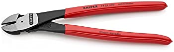 KNIPEX Tools - High Leverage Diagonal Cutters%カンマ% 12 Degree Angled (7421250SBA)%カンマ% Red%カンマ% 10 inches