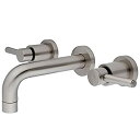 【中古】【輸入品 未使用】Kingston Brass KS8128DL Concord Wall Mount Twin Lever Handle Sink Faucet カンマ Satin Nickel by Kingston Brass