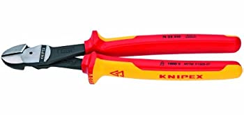 KNIPEX 74 08 250 US 1%カンマ%000V Insulated High Leverage Diagonal Cutters by Knipex