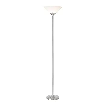 Normande Lighting 150W Incandescent Concord Torchiere Lamp%カンマ% Brushed Steel by Normande Lighting 