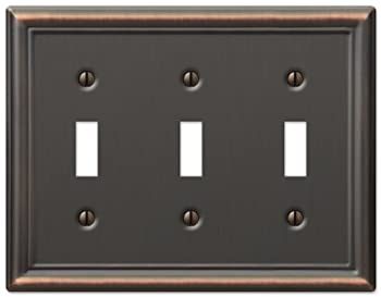【中古】【輸入品・未使用】AmerTac 149TTTDB Chelsea Steel Triple Toggle Wallplate%カンマ% Aged Bronze by Amertac [並行輸入品]