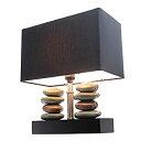 yÁzyAiEgpzElegant Designs LT1036-BLK Rectangular Dual Stacked Stone Ceramic Table Lamp%J}% Black by All The Rages [sAi]