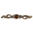 【中古】【輸入品・未使用】Vicenza Designs KB1148 Liscio Tiger's Eye スモールラウンドストーンインサート バックプレートノブ付き アンティークゴールド