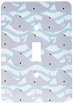 【中古】【輸入品・未使用】3drose LSP 58601?_ 1キュートWhales on the Waves印刷ライトスイッチカバー